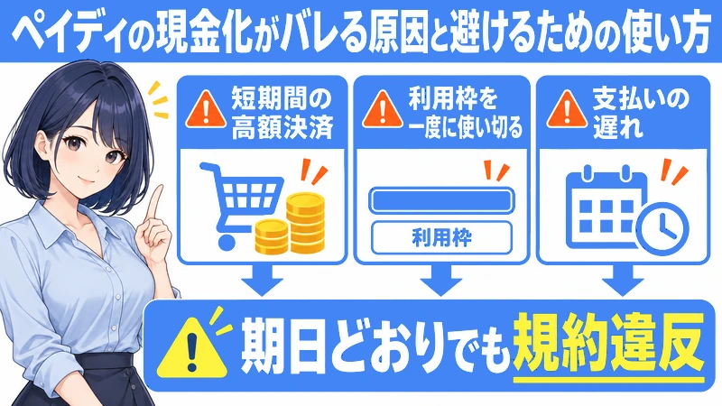 ペイディの現金化がバレる原因と避けるための使い方
